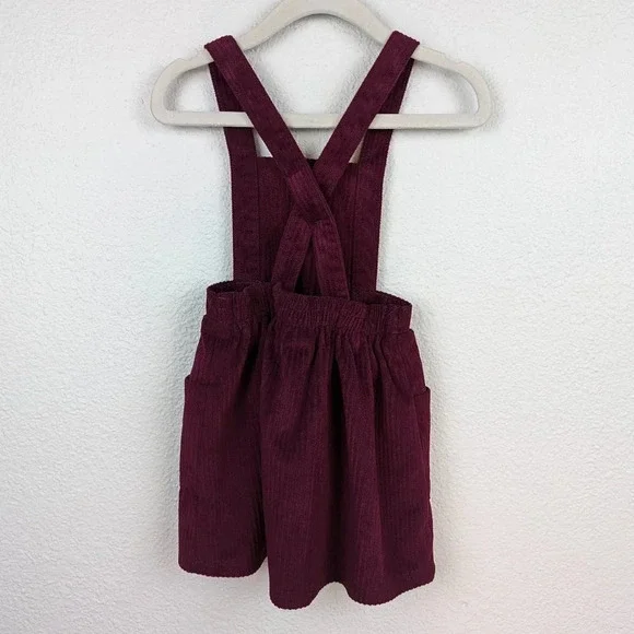 Wonder Nation ~ Baby Girl's Maroon Corduroy Jumper Size 18 months - Picture 4 of 10